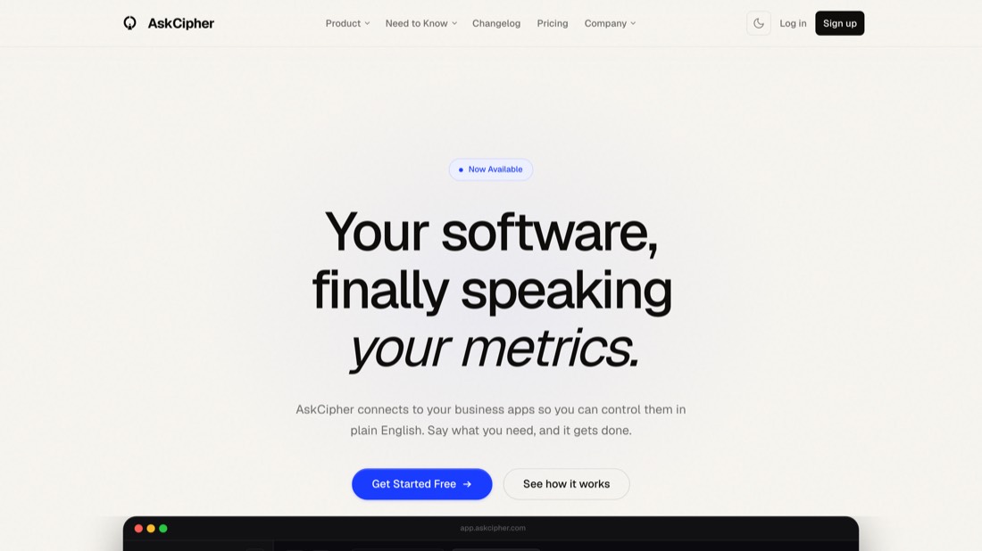 AskCipher — enterprise AI platform website designed and built by Archo